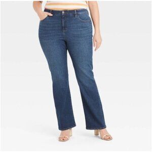 Ava & Viv Women's Plus Size High-Rise Bootcut Jeans Size 14W